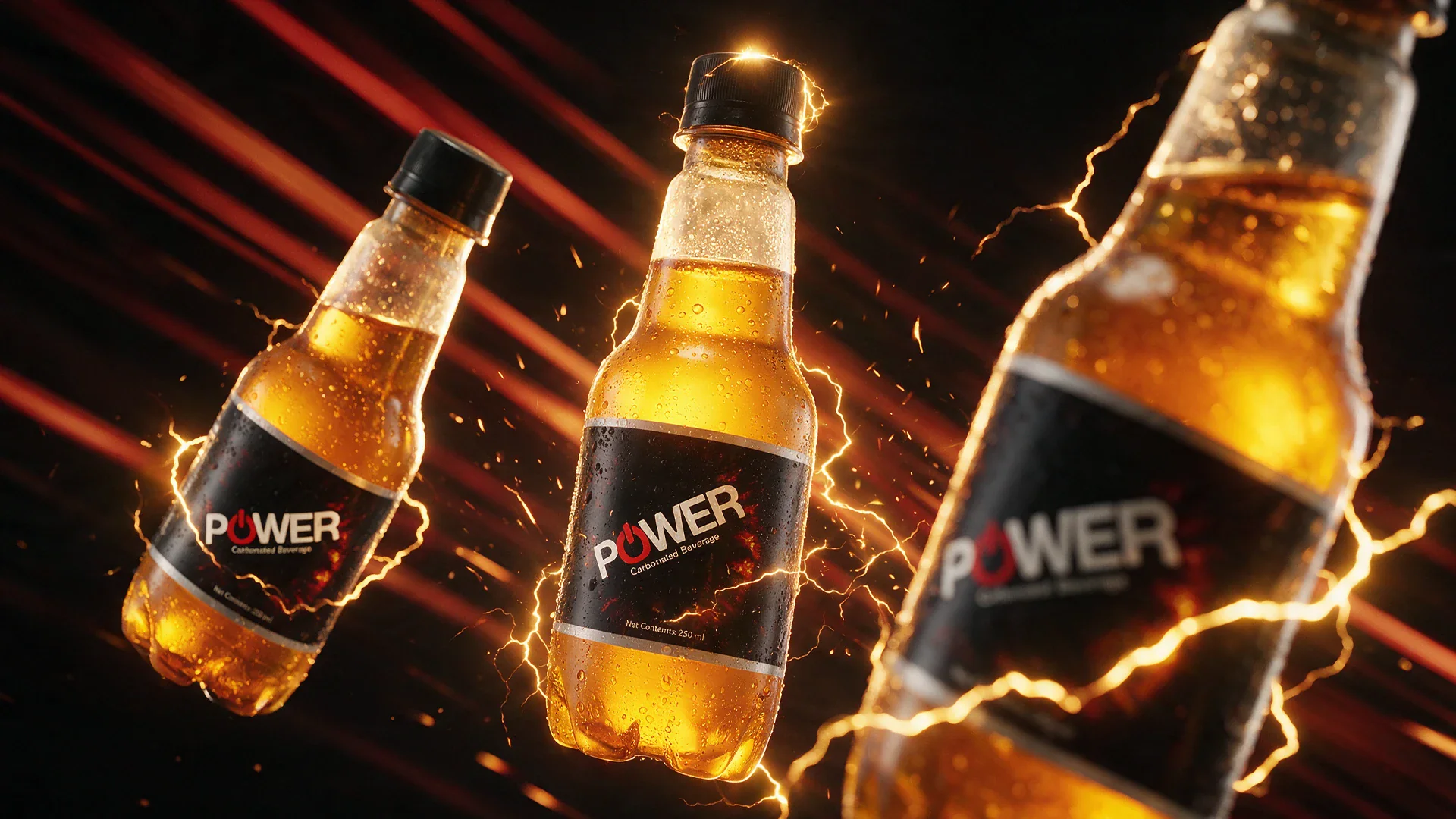 250 ml, carbonated, fully charged.